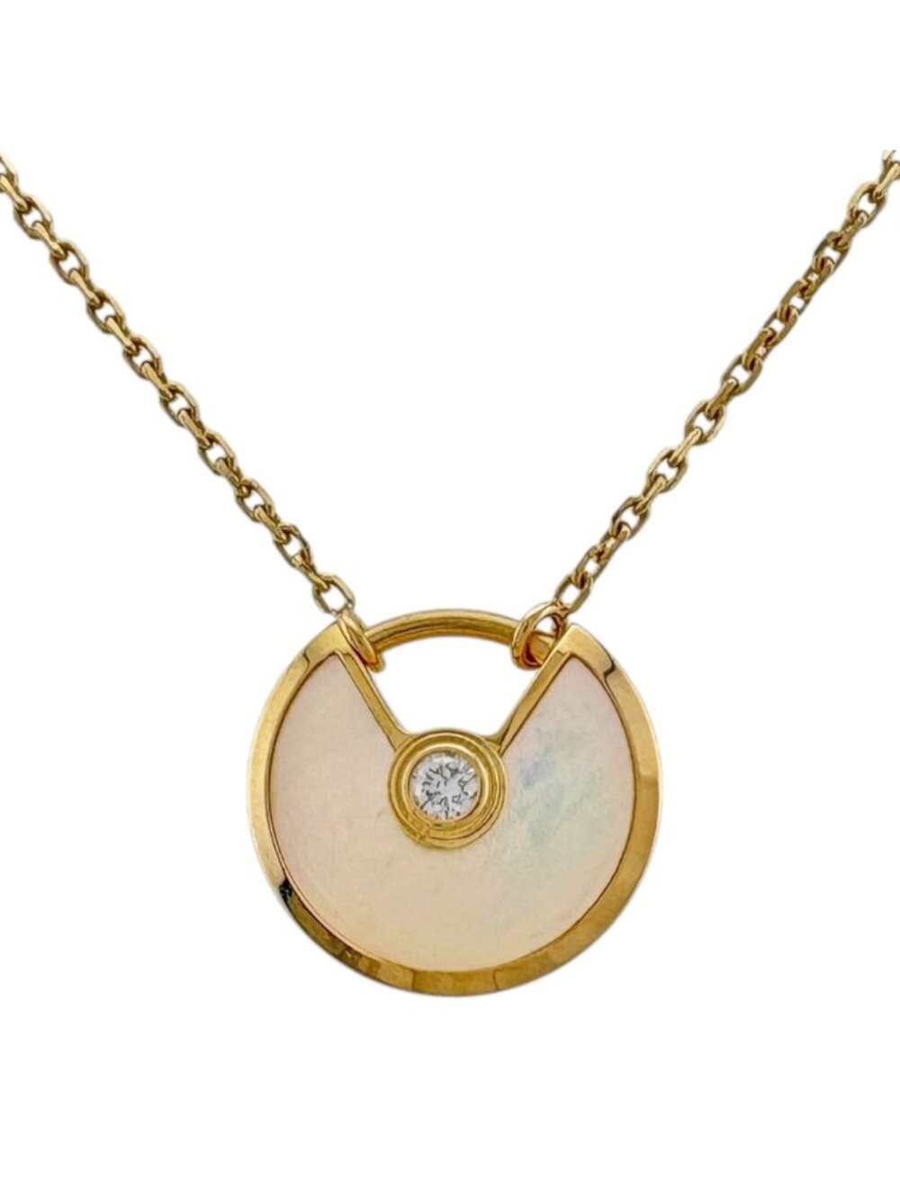 Cartier Amulette Necklace 18k Yellow Gold Diamond